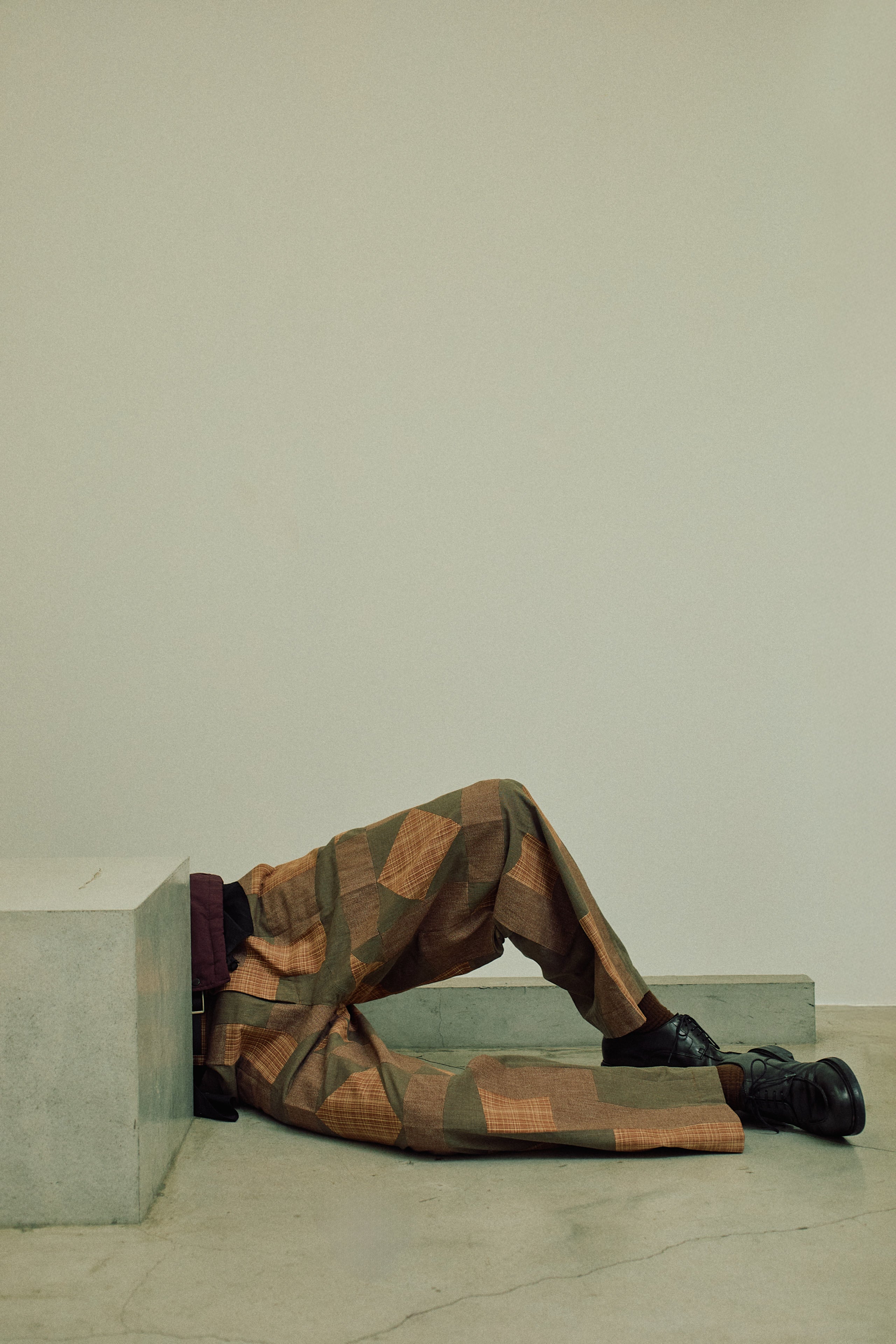 Wide tcuk pants 008 Brown