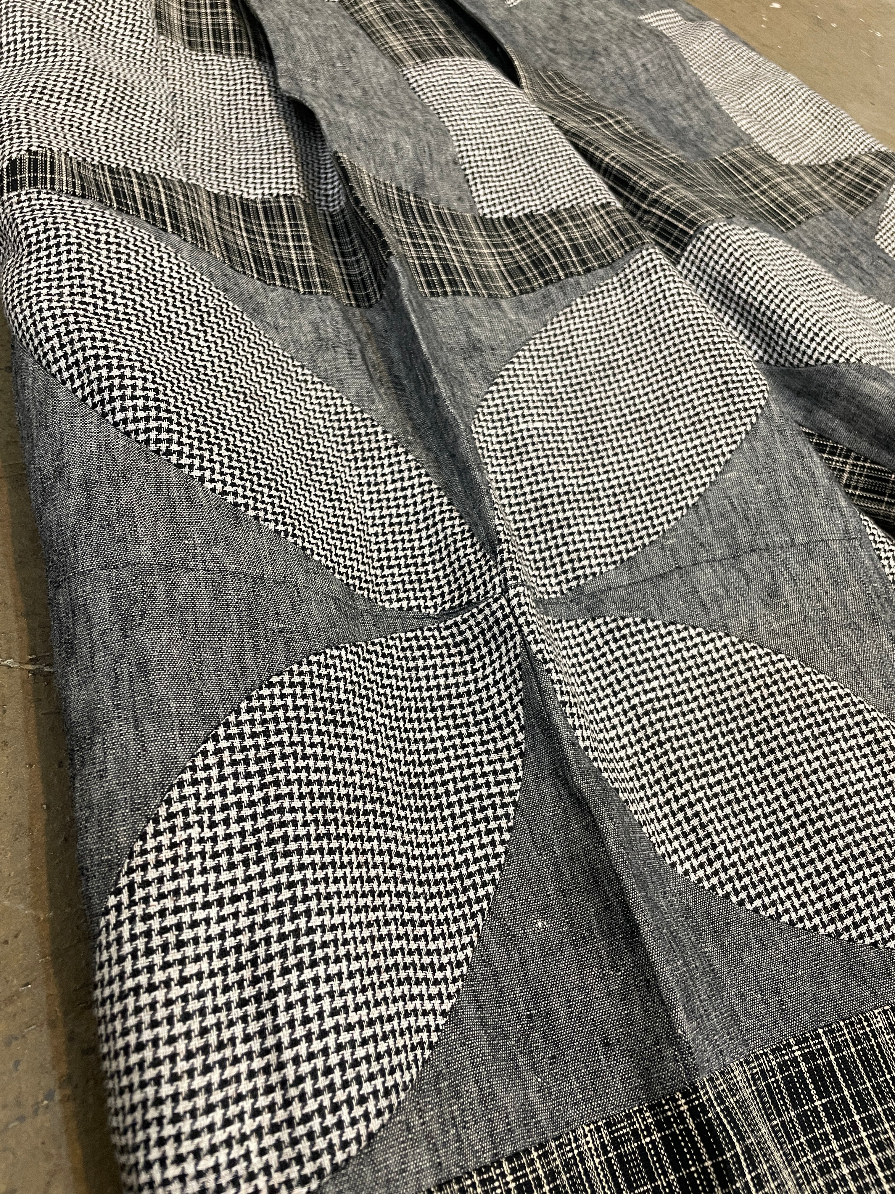 Wide tuck pants 001 gray