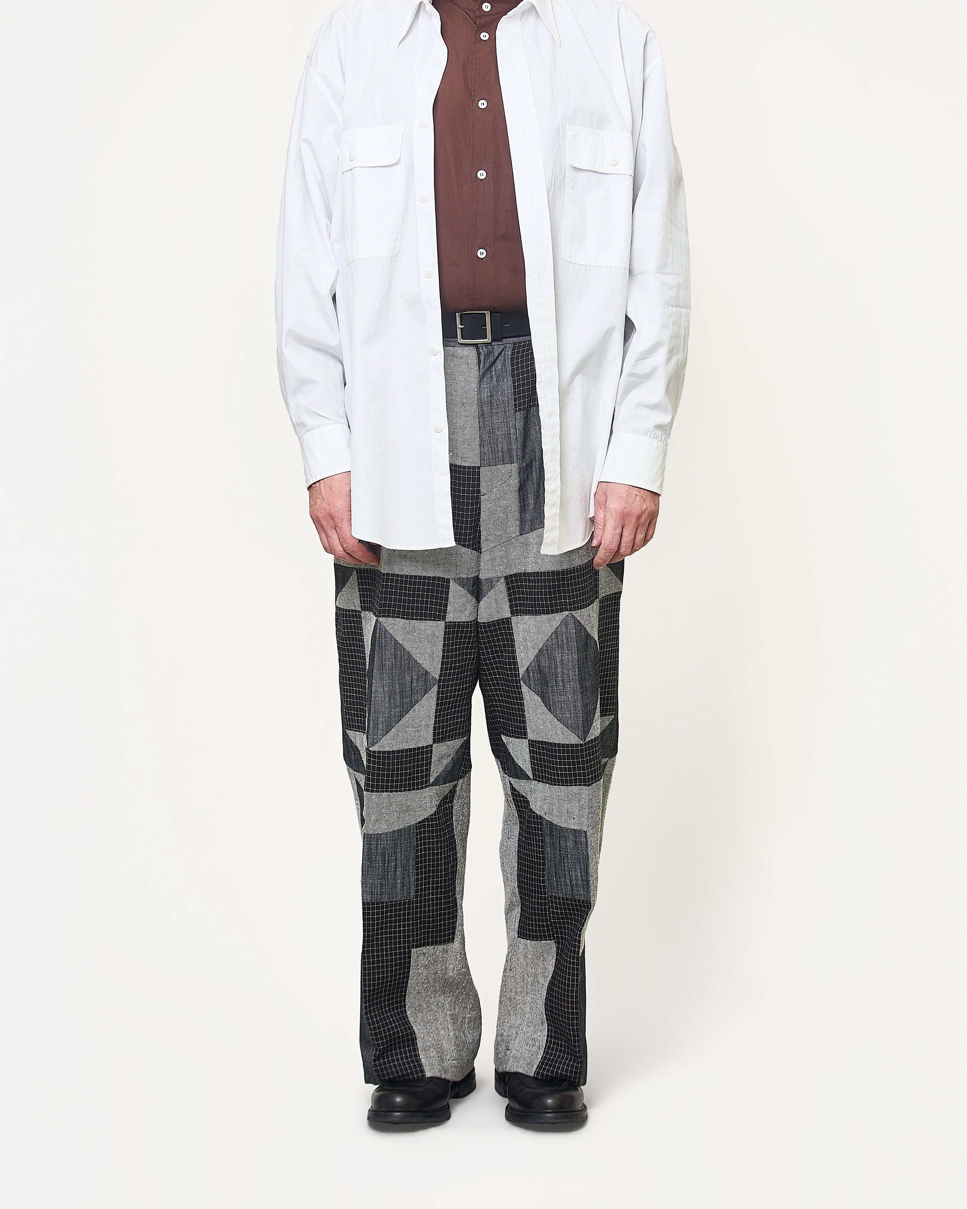 Wide tcuk pants 008 Black