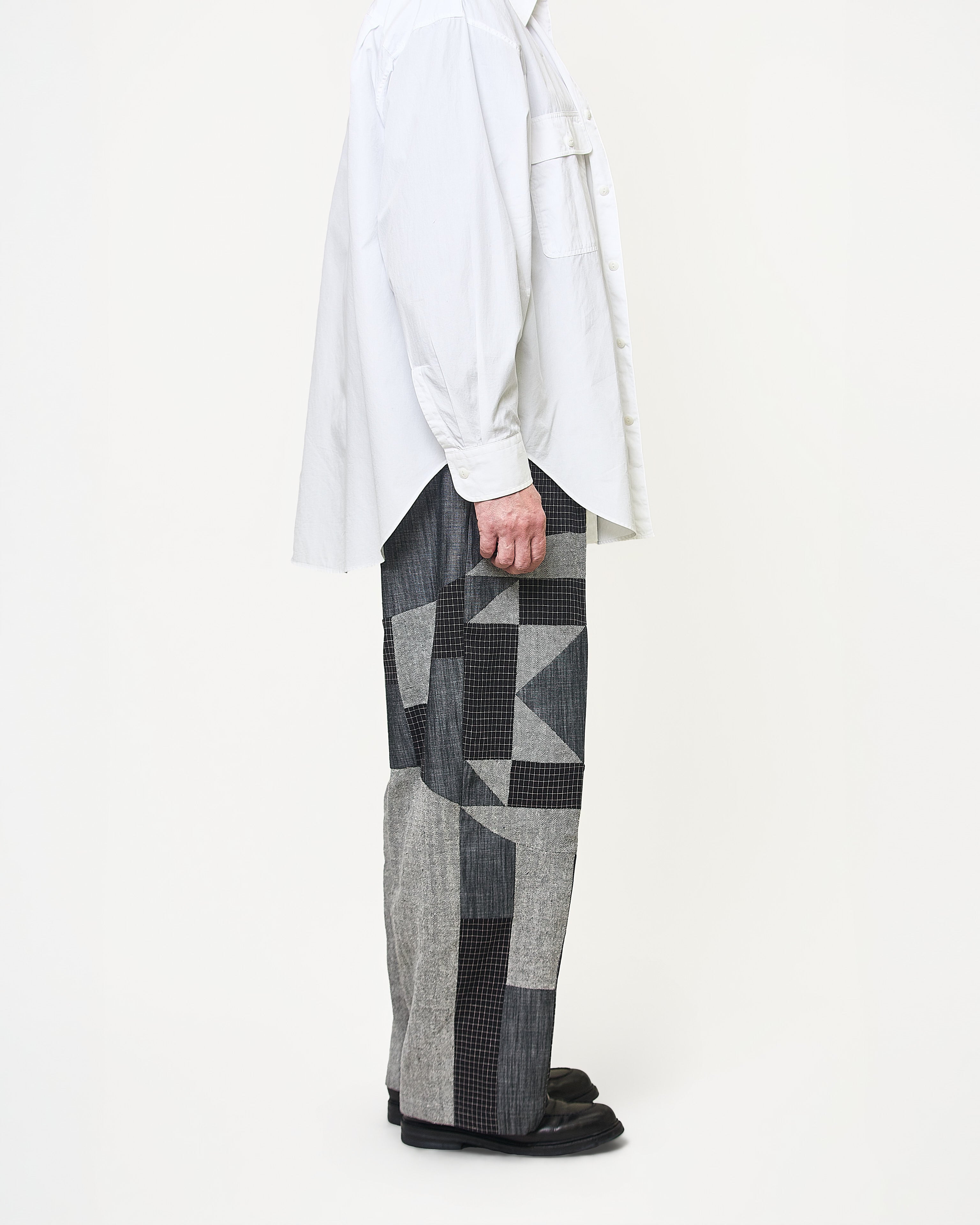 Wide tcuk pants 008 Black