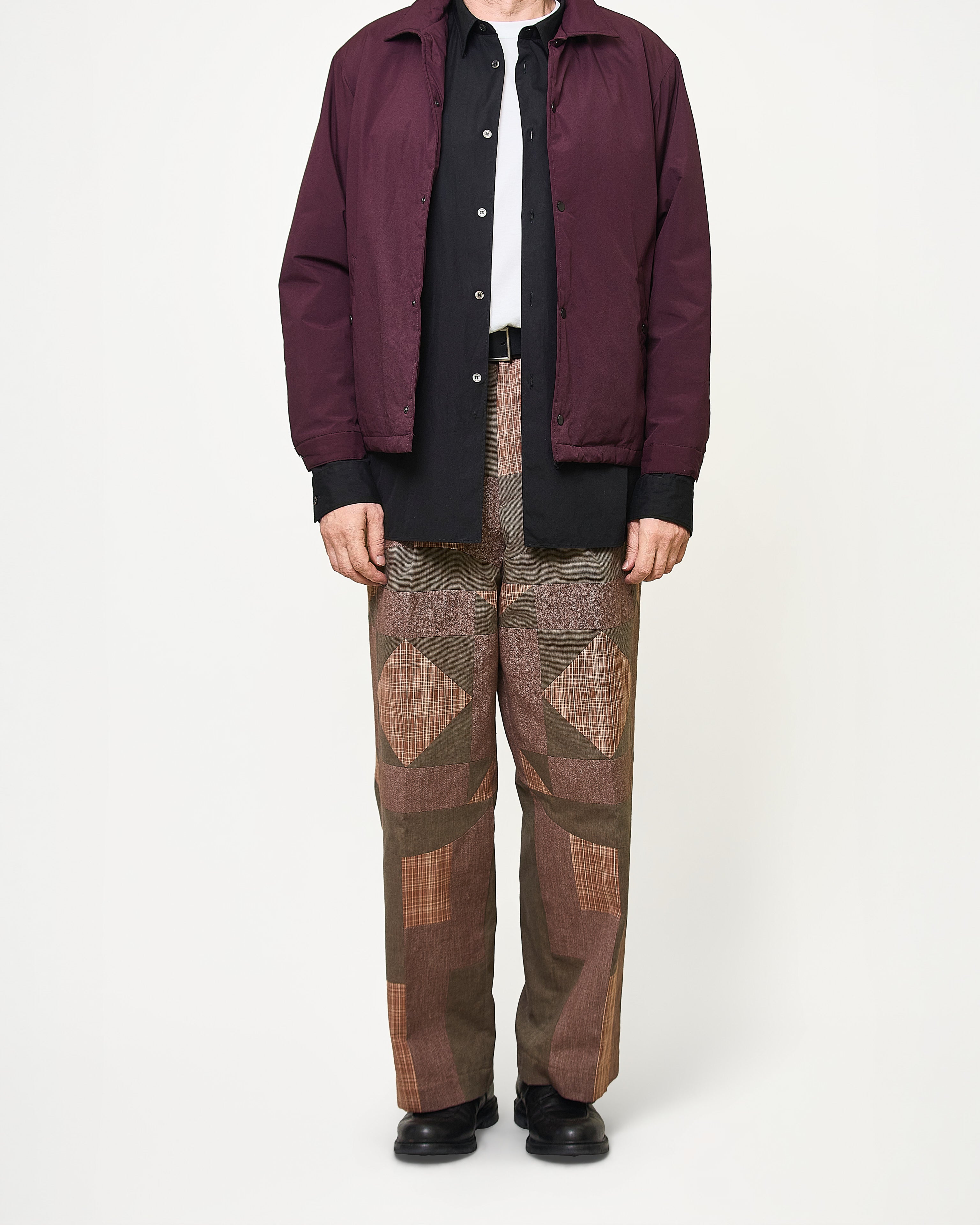 Wide tcuk pants 008 Brown