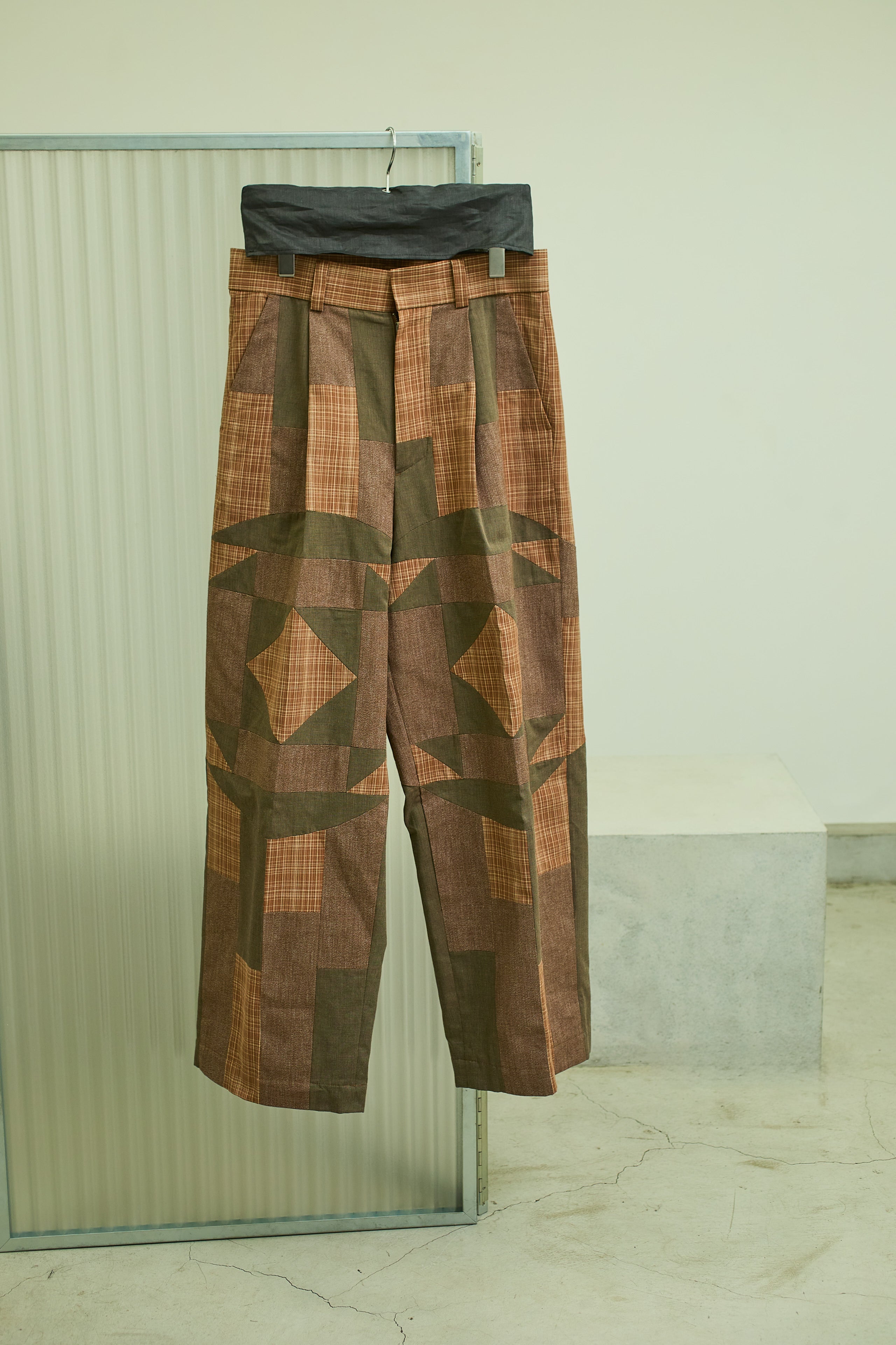 Wide tcuk pants 008 Brown